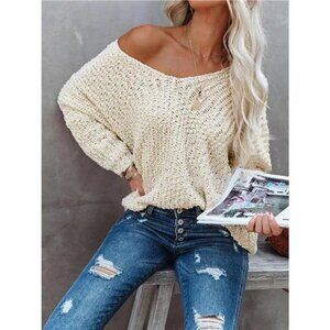V-Neck Long Sleeve Sweater